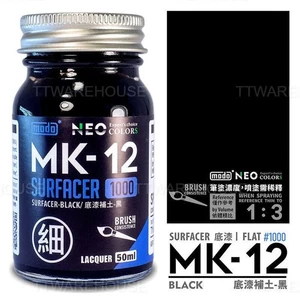 NEW modo NEO Color Surfacer BLACK MK-12 #1000 Lacquer Paint Flat (50ml) - Picture 1 of 1