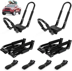 Folding Kayak Roof Rack 2 Pairs, 4pcs J-Bar Car Roof Racks for Kayak, Canoe, ... - Picture 1 of 7