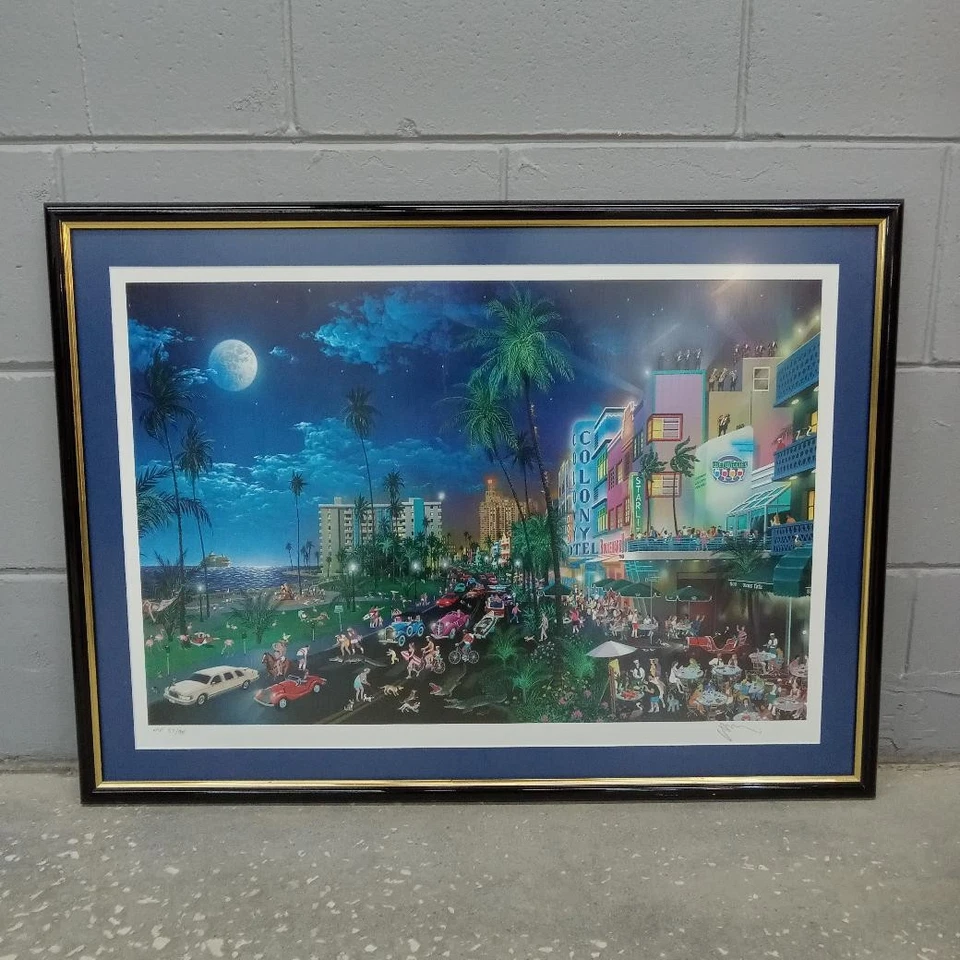 Alexander Chen South Beach Miami Ocean Drive MP Edición Limitada de 95 Serigrafía Foto 1 de 4