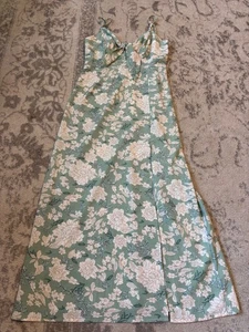 SBetro Floral Sun dress M Spagetti Straps Front Slit - Picture 1 of 9