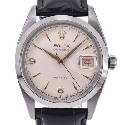 ROLEX Oyster Date Precision 6494 vintage Cal.1210 Hand Winding Men's B#144143 - image 1 of 4