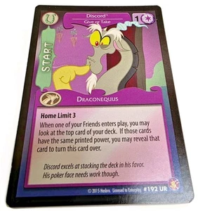 My Little Pony CCG - Discord, Give or Take - #192 UR FOIL Absolute Discord - Picture 1 of 6