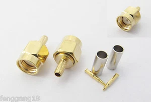 10x Engarce recto enchufe macho SMA para conector de RF cable RG174 RG179 RG316 RG188 - Imagen 1 de 5