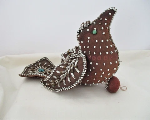 Antique, Iroquois, Mohawk, Native American, Beadwork BIRD, Pin Cushion, 1902 Cover