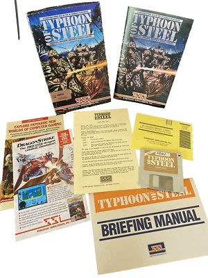 Typhoon of Steel 1988 Amiga COMPLETE CIB WW2 3.5" disk, box w/ box + all inserts - Image 1 of 4