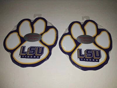 LSU Tigers Magnetic Paw  Decal  6" x  6" ( Set of 3 )  - Image 1 of 3