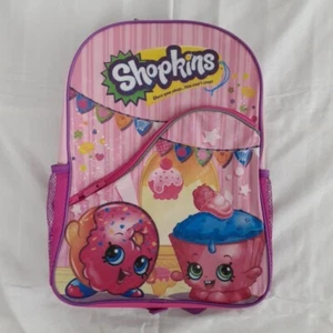 Shopkins SPK Girls 16" Lg. Purple Pink School Backpack Book Bag Reflective Cute! - Picture 1 of 17