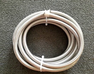 AN4 NYLON/STAINLESS STEEL BRAIDED FUEL OIL OTHER HOSE/15 FOOT LENGTH - Picture 1 of 2