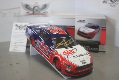 2021 Joey Logano AAA Color Chrome 1/24 Action NASCAR Diecast Autographed - Image 1 of 2