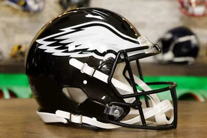 Philadelphia Eagles Riddell Speed Authentic Helmet - Black Alternate - Picture 1 of 1