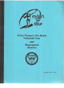 EVIAN WOMEN'S PRO BEACHVOLLEY BALL TOUR 1997 PLAYER SKETCHES - IN SCHLECHTEM ZUSTAND - Bild 1 von 6