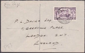 BASUTOLAND 1947 Royal Visit set on reg FDC ex Maseru to UK..................W668 - Picture 1 of 2