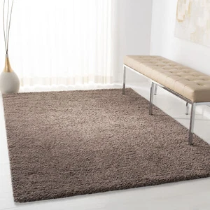 Safavieh Power Loomed August Shag Taupe Area Rugs - AUG900R - Picture 1 of 27