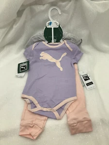 Conjunto de 3 piezas para niña Puma 6-9 meses rosa/púrpura/gris - Imagen 1 de 10