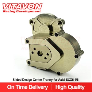VITAVON SCX 6 Alu #7075 Slided Design Center Tranny for Axial SCX6 1/6 titanium - Picture 1 of 7