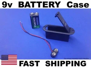Active Guitar Bass Pickup 9V Battery Holder Box case FLush Mount with door 9volt - Picture 1 of 9