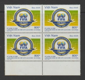 2004 Vietnam Withdrawn Stamps Block 4 FIFA Scott # 3222 Mint Never Hinged - Picture 1 of 1