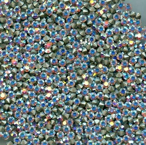 1028 PP29 CI *** 80 Swarovski Strasssteine konischer Boden PP29 (3,7)mm) CRYSTAL AB - Bild 1 von 4