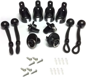 Set 2 Pezzi di Ricambio Kit Tappo Estremità Elastico Marrone per Coolaroo Esterno - Foto 1 di 3