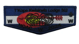 T'Kope Kwiskwis Lodge 502 Chief Seattle WA 2024 NOAC Flap BLU Bdr (24-266) - Bild 1 von 2