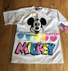 Vtg 80s Mickey Mouse Puffy Paint w Lenticular Eyes Single Stitch USA T Shirt NOS