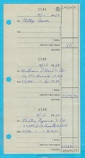 Leo Fender 1968 Business Ledger  Checkbook  (3) Stub Page $1 Million Plus