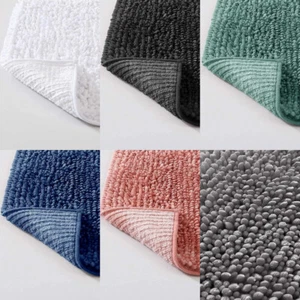 Bathroom Rug Luxurious Silky Chenille Bath Mats Extra Soft Absorbent Shaggy Rugs - Picture 1 of 26