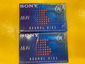 Nueva cinta de casete de audio en blanco sellada Sony alta fidelidad sesgo normal 60 minutos tipo - Imagen 1 de 3