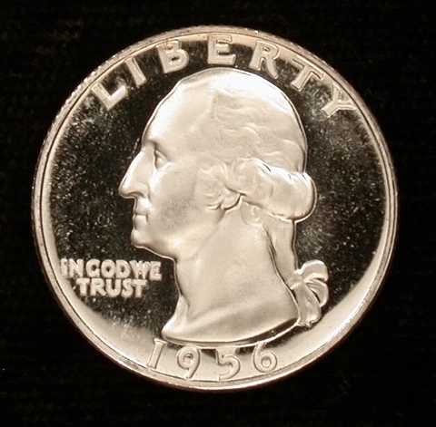 1956 25c GEM+ DEEP CAMEO PROOF !!!!! BLACK & PAPER WHITE !!!!! Cover