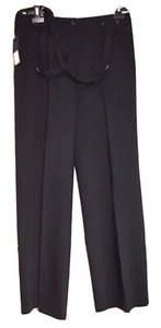 TEENFLO by MAURICE TARICA ~Paris Classic Black Wide-Leg Trousers + Braces IT 38 - Picture 1 of 11
