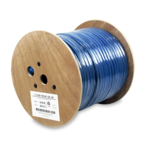 RG6 Quad Shield Coax + CAT6E CMR Siamese Cable Combo Composite Wire Blue 500ft - Picture 1 of 1