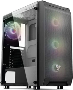 Fantech PC Gaming Computer Desktop Case Tempered Glass Side Panel ATX Tower with - Picture 1 of 2