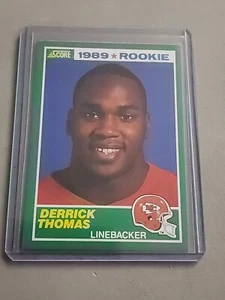 Tarjeta de novato Score Derrick Thomas 258 1989 - Imagen 1 de 4