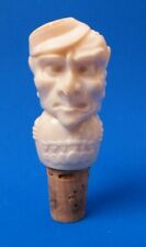Unknown OLD Celluloid Hard Plastic Military Figural Liquor Wine Bottle Stopper 