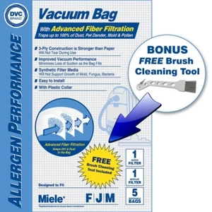 MIELE VACUUM BAGS BY DVC TYPE FJM 5+2 - Picture 1 of 3