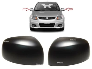 PAIR / SET LEFT RIGHT MIRROR CAP COVER FITS FOR SUZUKI SX4 FIAT SEDICI 2006-2013 - Picture 1 of 5