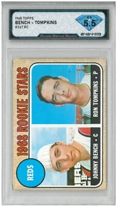1968 Topps JOHNNY BENCH - RON TOMPKINS #247 Rookie Rc 💎 DSG 5.5 EX - Picture 1 of 2