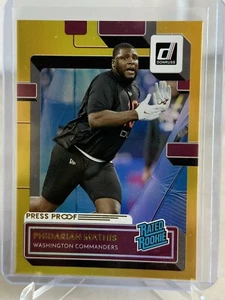 Phidarian Mathis 2022 Donruss Press Proof Premium Gold I15 RC #371 Washington - Picture 1 of 2