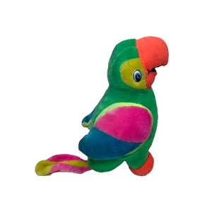PARROT Plush Stuffed Animal Good Stuff Green Pink Blue Yellow Tropical Bird - Picture 1 of 5