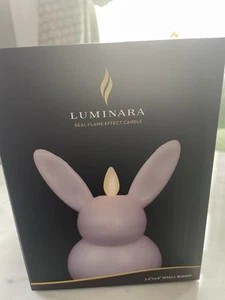 Luminara Flameless Candle Easter Bunny Gentle Lavender Purple Wax - Picture 1 of 3