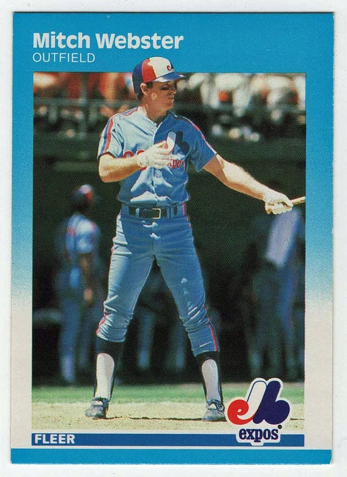 Mitch Webster - Montreal Expos (MLB Baseball Card) 1987 Fleer # 335 - Mint - Image 1 of 1