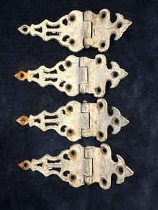 NICE 4 Pc Lot ANTIQUE Ice Box Hinges Circa 1900 Original - Picture 1 of 4