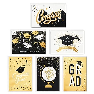 Hallmark Graduation Cards Assortment, Black and Gold (36 Cards and Envelopes, 6 - Image 1 of 4