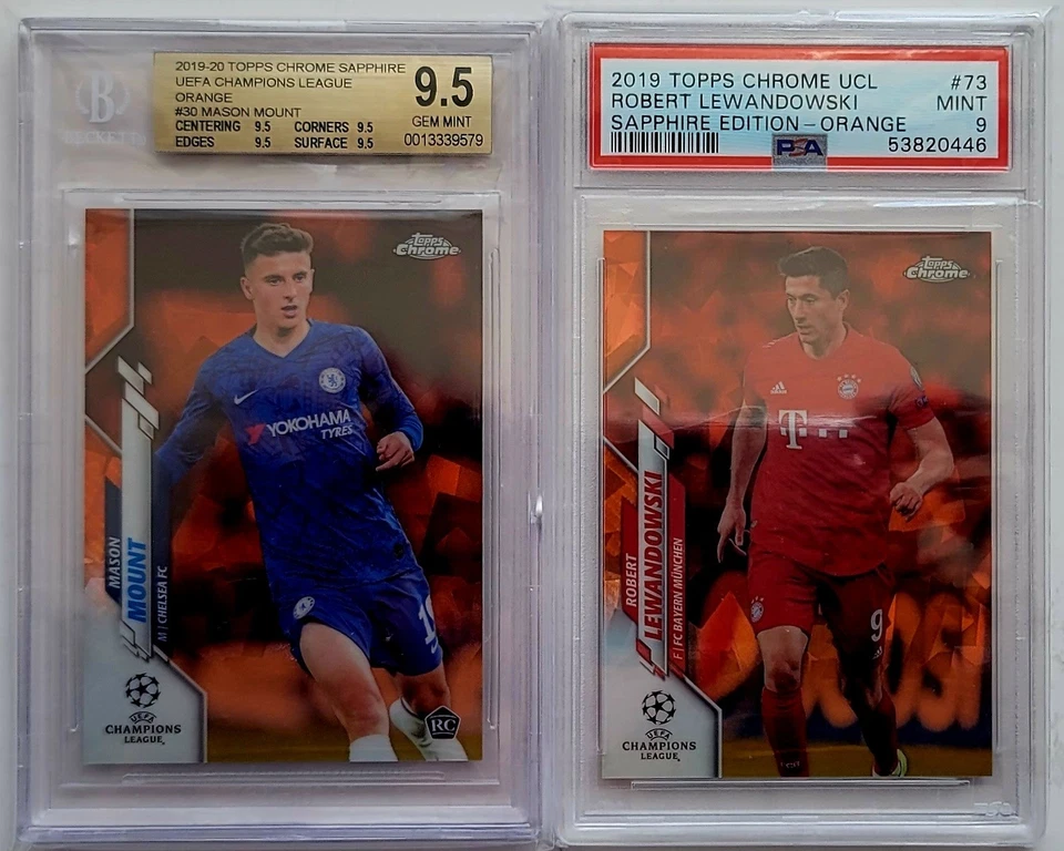 2019-20 Topps Chrome Sapphire UEFA Champions League Base Orange /50 - Graded - Image 1 of 1