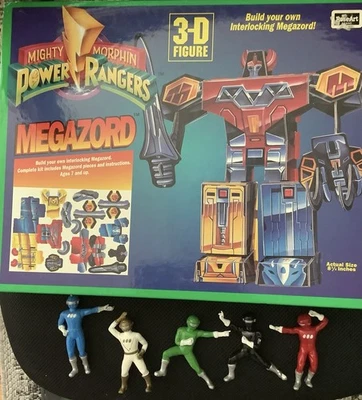 Vtg Lot 5 Power Ranger Figures And  NIB Power Ranger Megazord 3-D Figure - Image 1 of 4