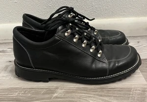 Donald J. Pliner Chunky Leather Oxfords Shoes Uzziah 120 Mens 10 Big Stitching - Picture 1 of 7