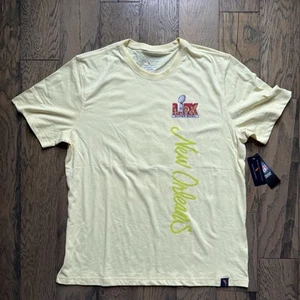 Margaritaville Men’s XL Yellow Super Bowl LIX “Life’s A Beach” T-Shirt *NWT - Picture 1 of 7