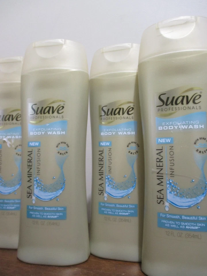 4x Suave SEA MINERAL gel de baño exfoliante 12 oz cada uno raro descontinuado Foto 1 de 1