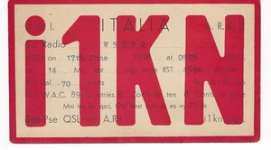 Scheda radio QSL 1938 Italia - Foto 1 di 1