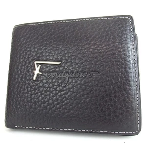 Authentic Salvatore Ferragamo logo wallet wallet leather[Used] - Picture 1 of 16